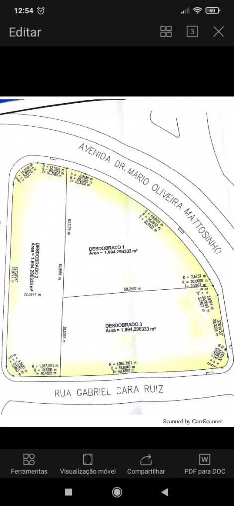 Bauru Vila Aviacao Area Locacao R$ 30.000,00  Area do terreno 1894.00m2 