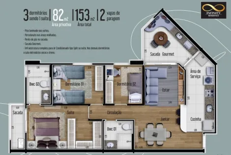 imagem 2 - Apartamento Infinity imagem 2 - Apartamento Infinity