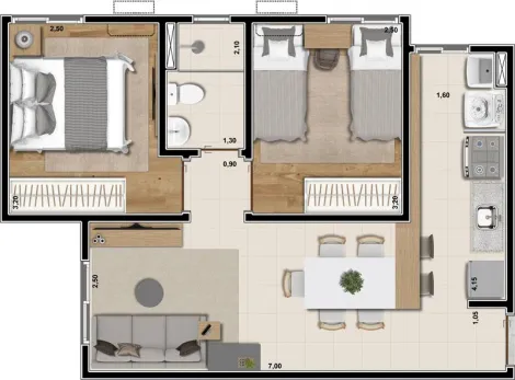 imagem 3 - Lindo Apartamento no Edifício Reserva Bela Nações imagem 3 - Lindo Apartamento no Edifício Reserva Bela Nações